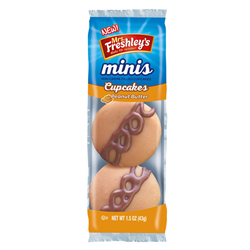 Mrs Freshley's Peanut Butter Mini Cupcakes 43g